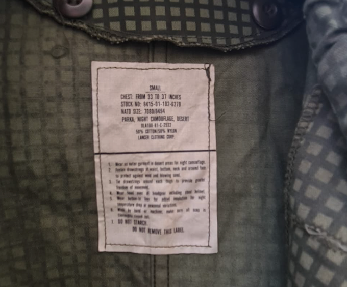 US Army Desert Night Parka