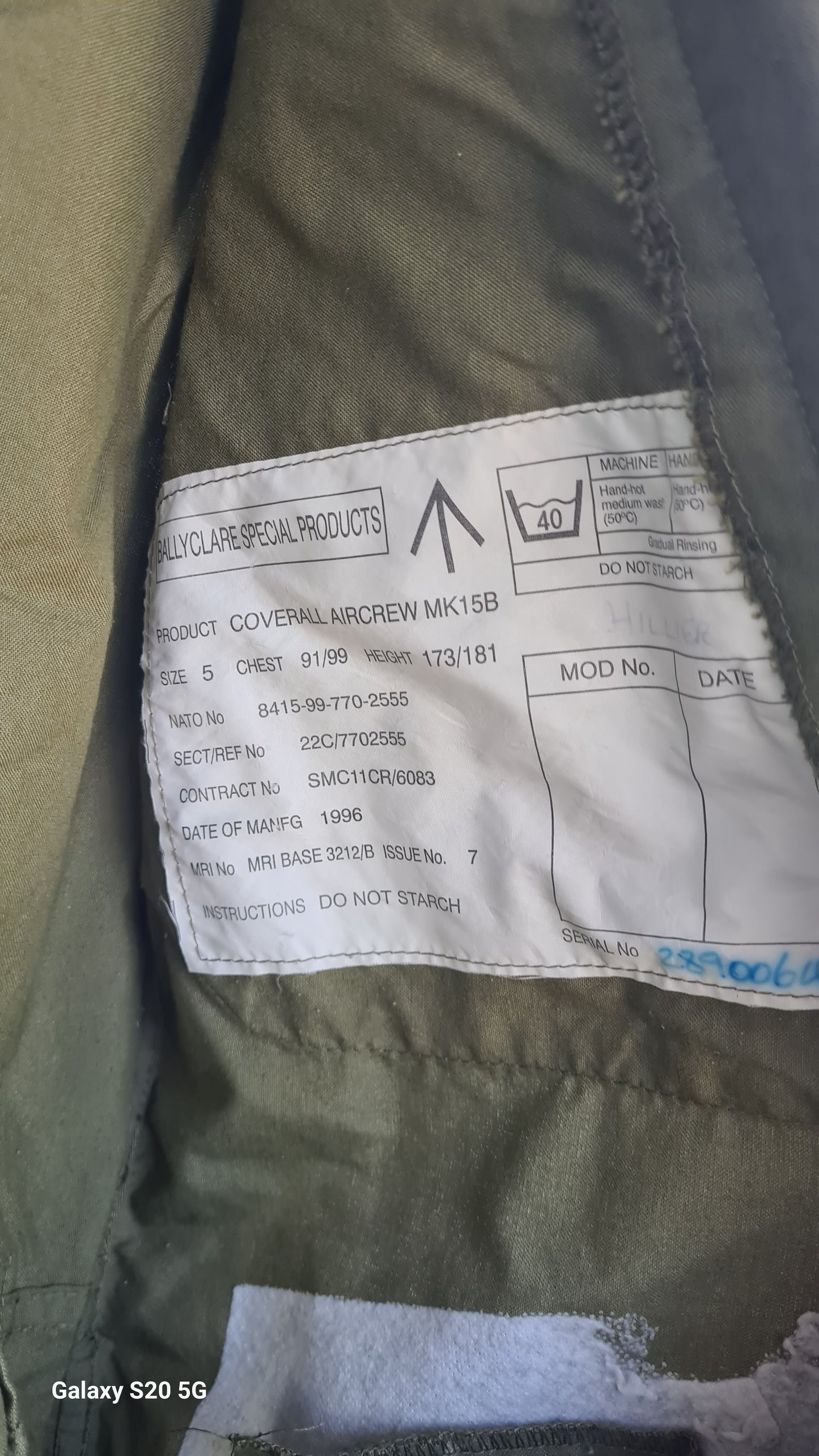 Aircrew Coverall 15B (small)