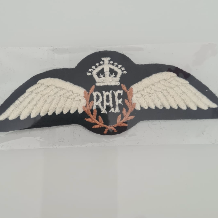 RAF Cloth King Crown Badge