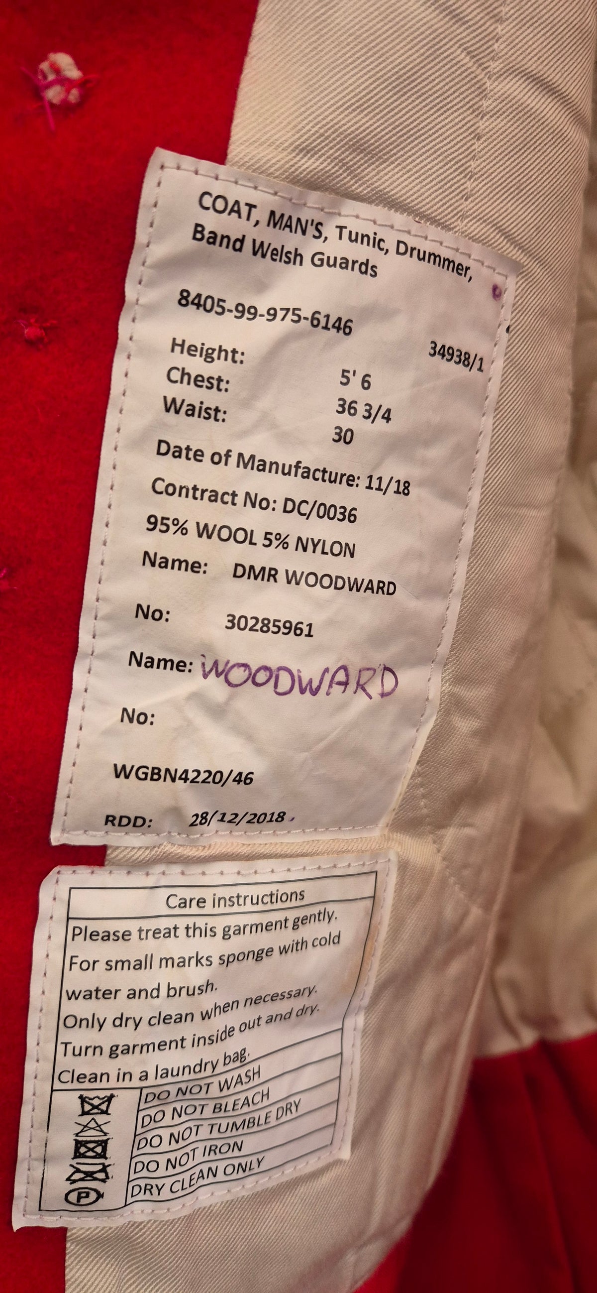 Welsh Guards Drummer Jacket